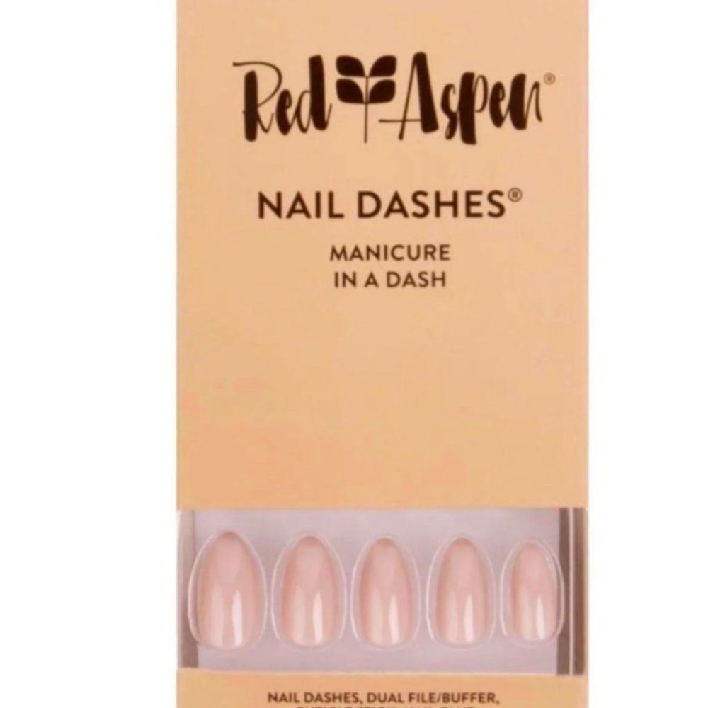 Red Aspen "Kami Wears Khaki" Nails – Medium Almond Neutral Tan